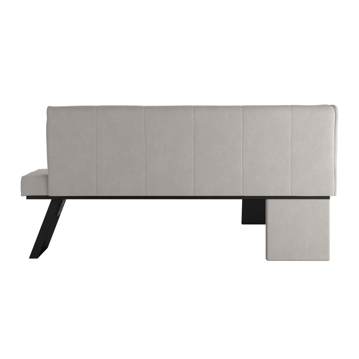 ECKBANK 150/185 cm Webstoff Beige   - Beige/Schwarz, KONVENTIONELL, Textil (150/185cm)