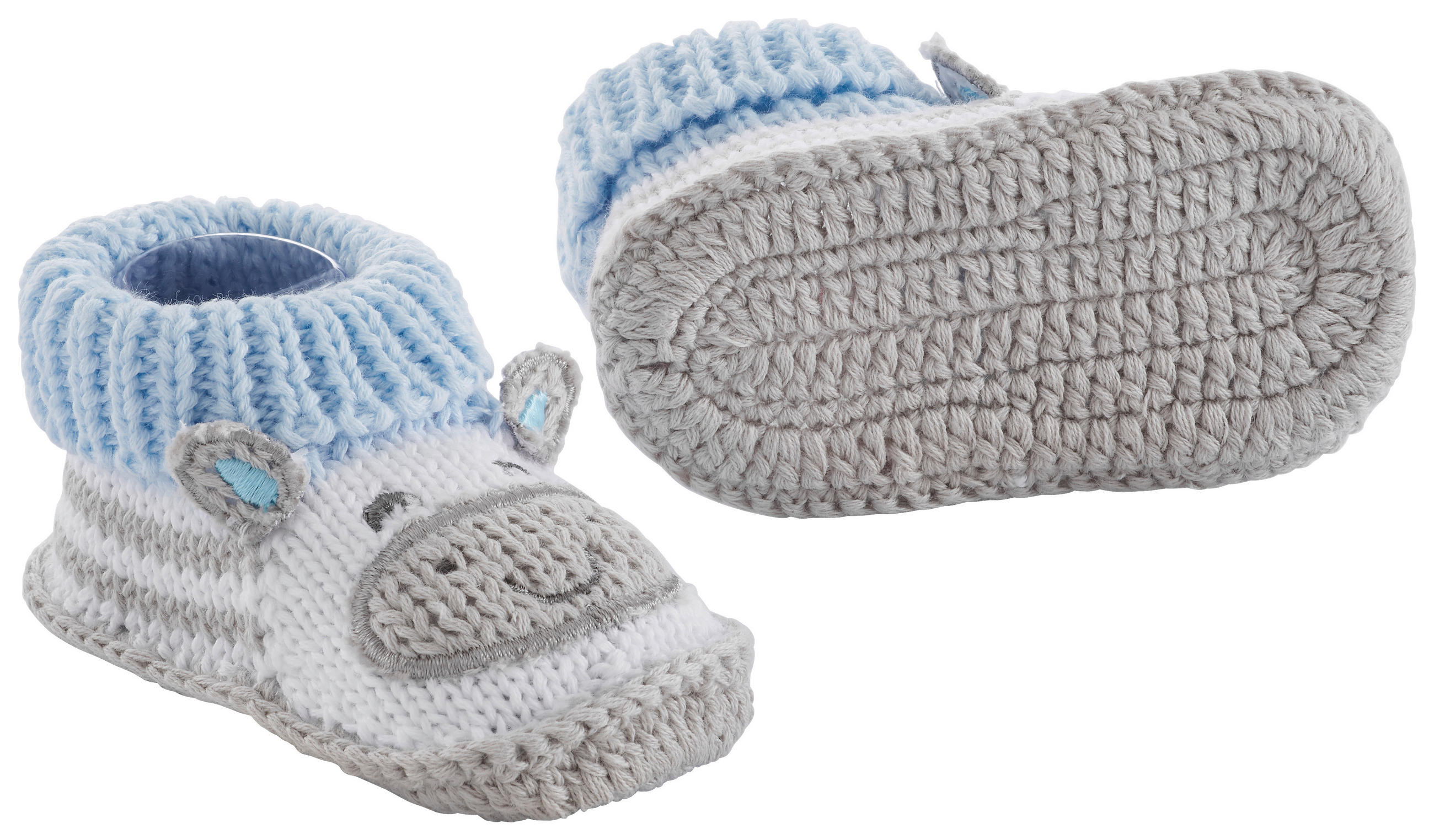 OBUV velikost: 0-3 M - bílá/modrá, Basics, textil (0-3 Mnull) - My Baby Lou