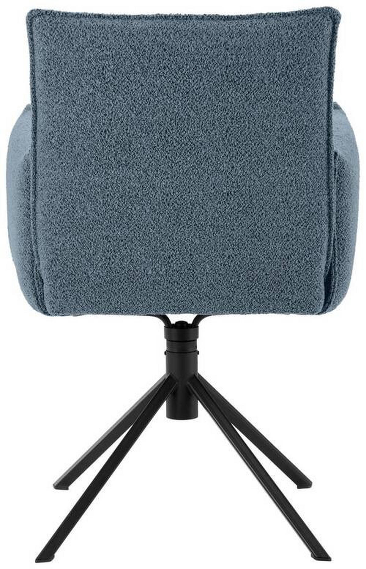 ARMLEHNSTUHL  in Flachgewebe  - Blau/Schwarz, Design, Textil/Metall (57/86/65cm) - Valnatura