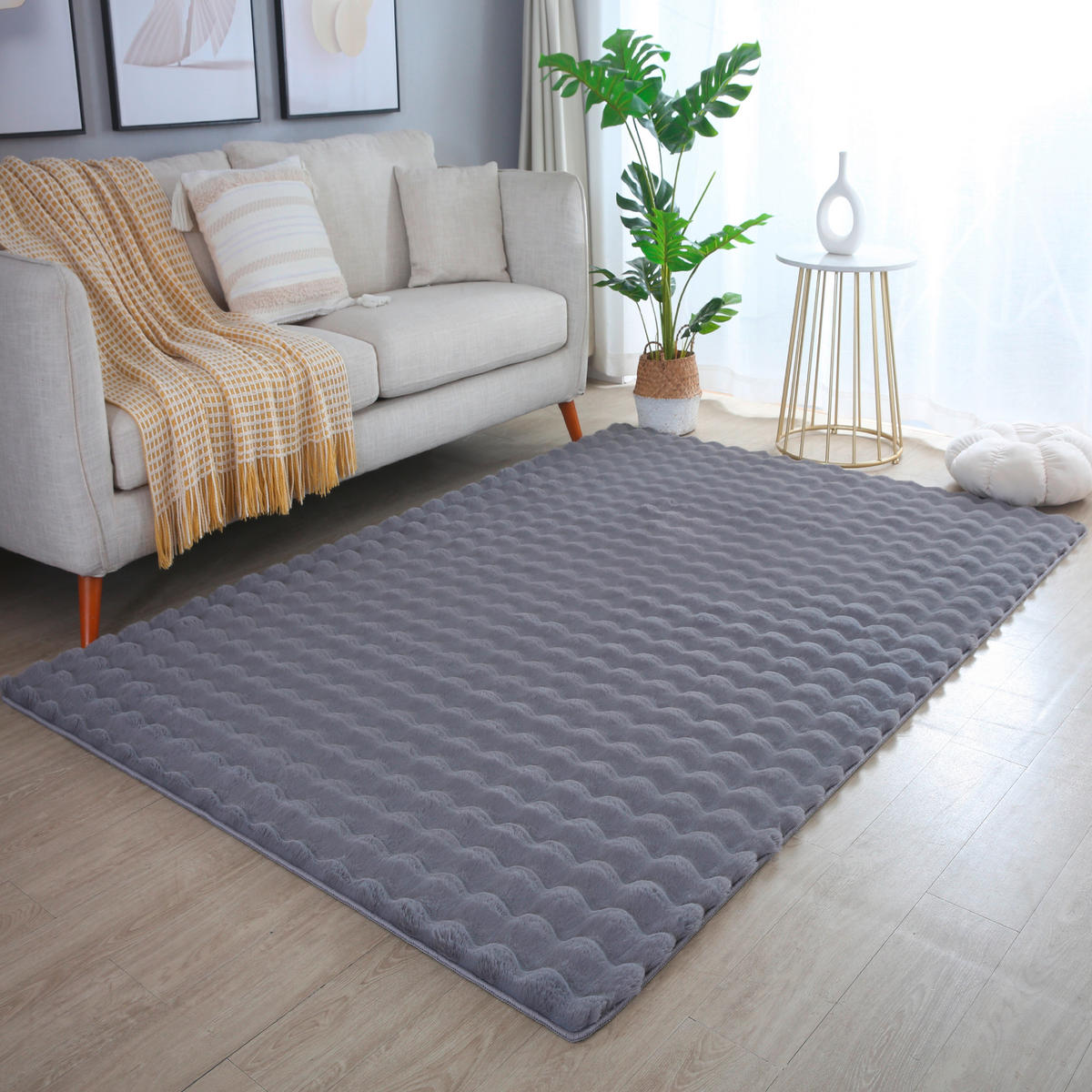 HOCHFLORTEPPICH 80/250 cm Ambiance Grau  - Grau, Basics, Textil (80/250cm)