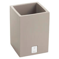 ZAHNPUTZBECHER Bathline  - Beige/Grau, Design, Kunststoff (7,5/11/7,5cm) - Joop!