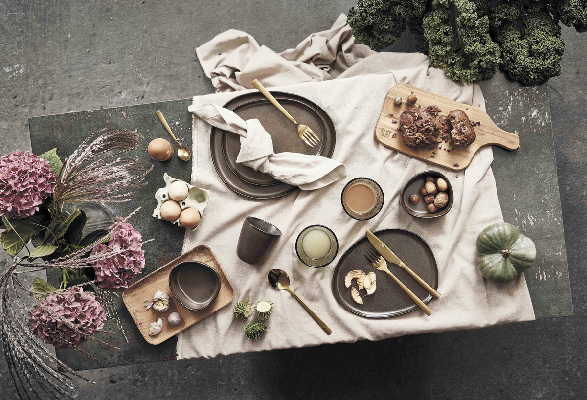 SPEISETELLER RAW 29 cm  - Braun, Basics, Keramik (29cm) - Aida