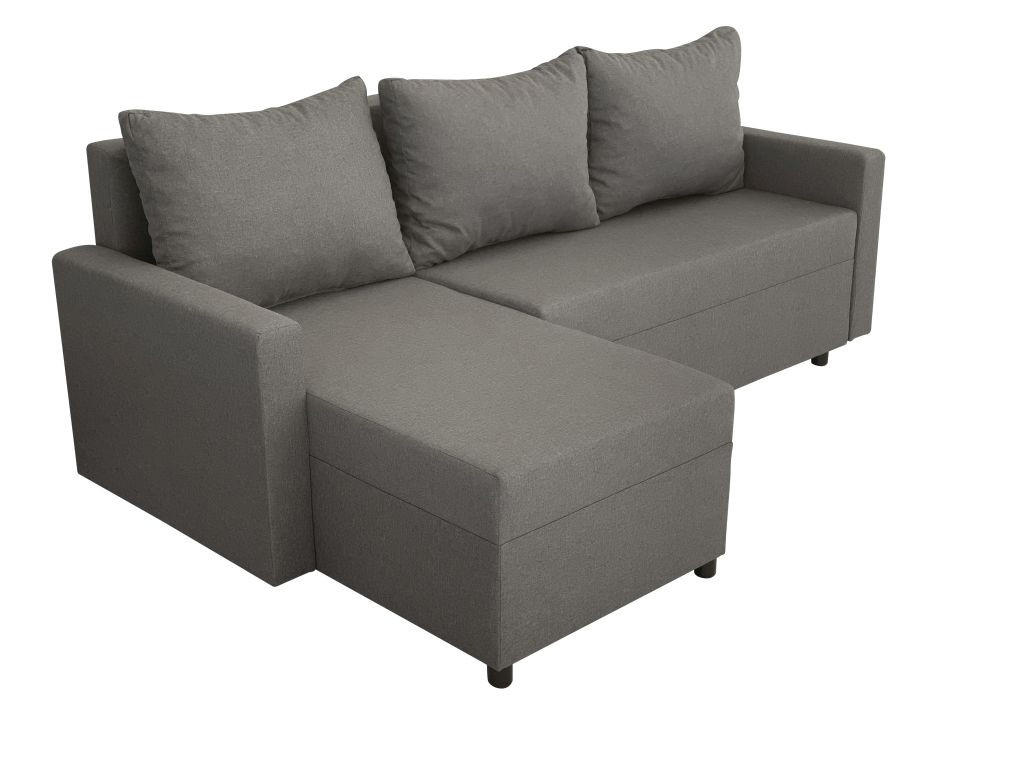 SJEDEĆA GARNITURA tekstil siva, svijetlo smeđa - siva/svijetlo smeđa, Moderno, tekstil (212/131cm) - Ti'me