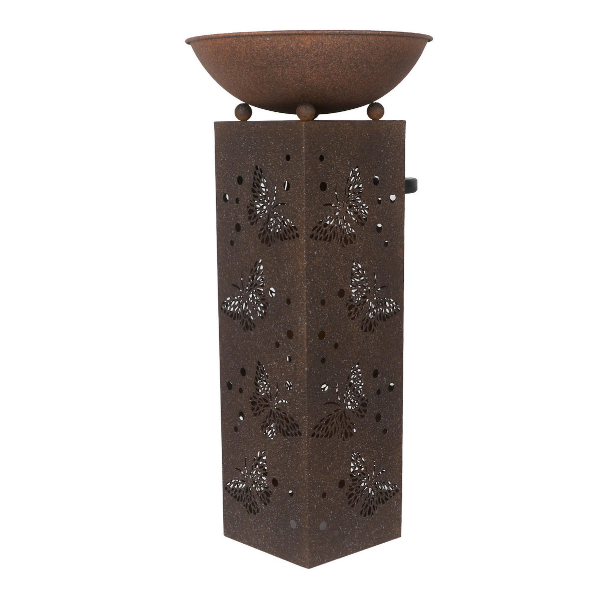 SOLÁRNE SVIETIDLO, 34/34/72 cm - hrdzavá, Basics, kov/plast (34/34/72cm) - Ambia Garden