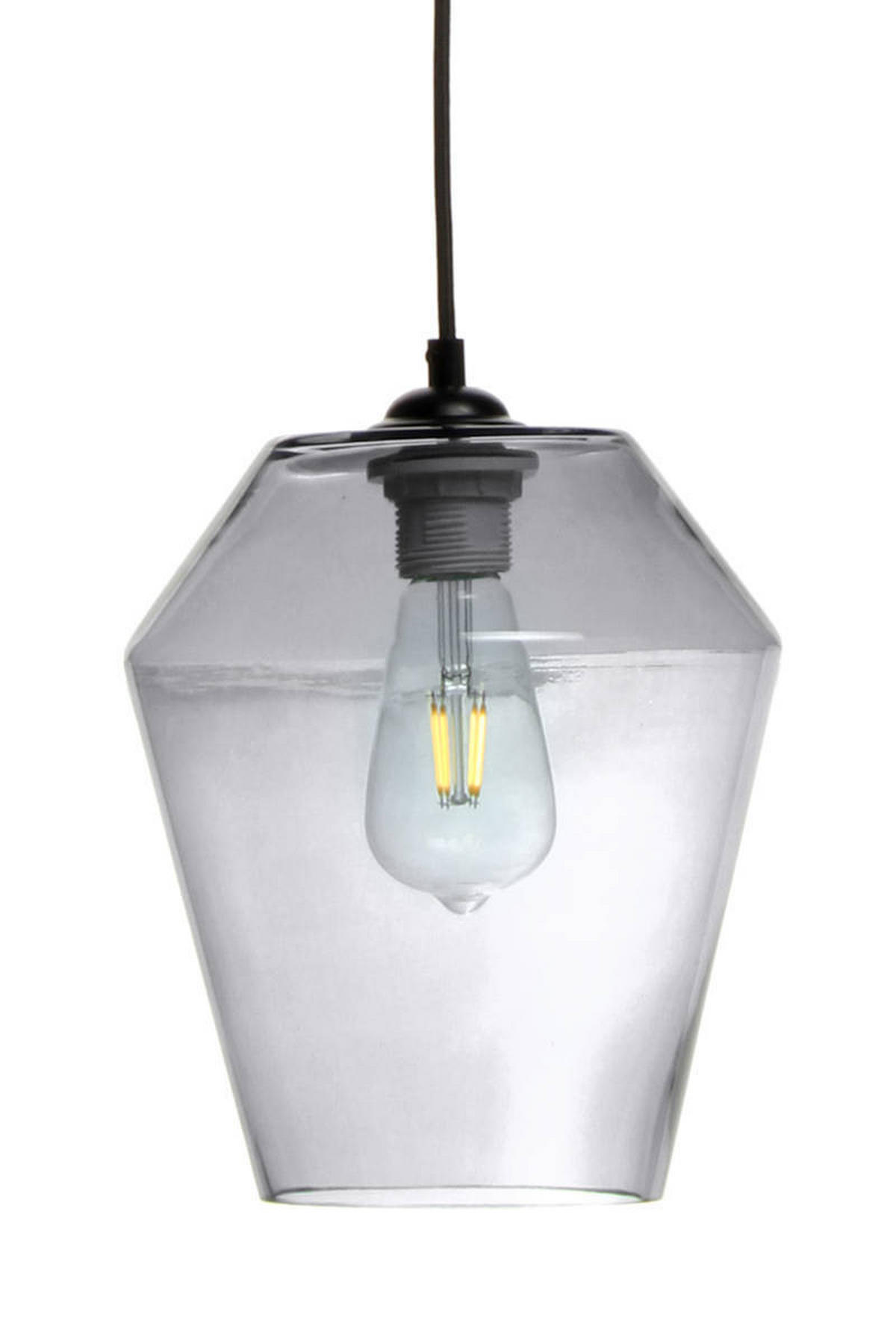 ZÁVĚSNÉ SVÍTIDLO,  21/30/21 cm - šedá, Trend, sklo (21/30/21cm) - P & B