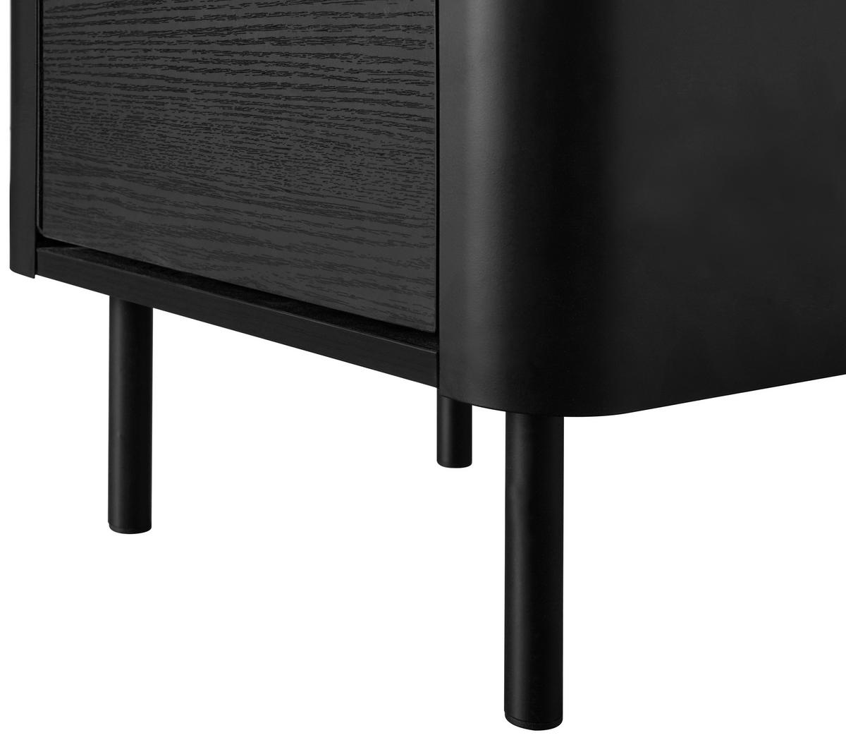 NACHTSCHRANK 45/52/40 cm  - Eichefarben/Goldfarben, Trend, Holzwerkstoff/Metall (45/52/40cm) - Xora