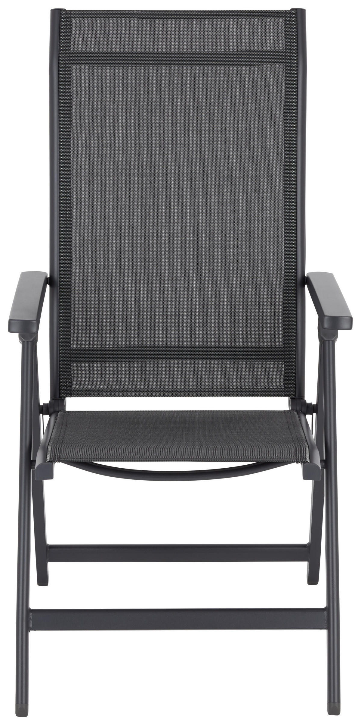 GARTENKLAPPSESSEL in Metall, Kunststoff, Textil Anthrazit, Grau, Silberfarben  - Anthrazit/Silberfarben, KONVENTIONELL, Kunststoff/Textil (58/110/67cm) - Ambia Garden