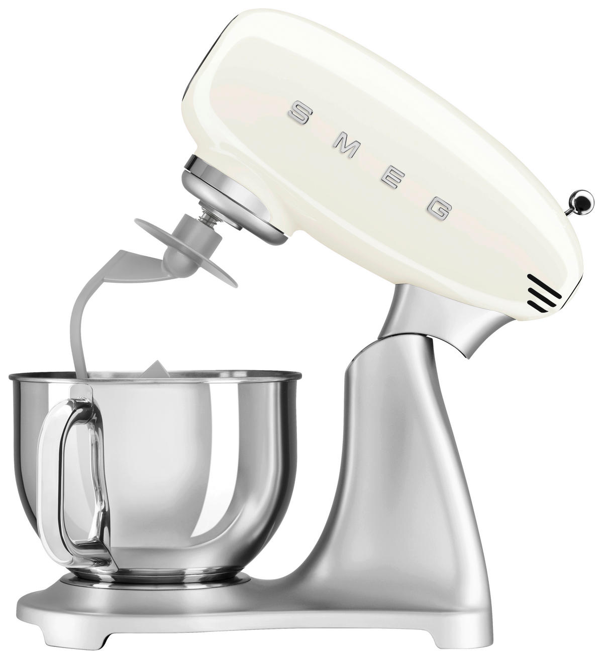 KÜCHENMASCHINE 50'S STYLE SMF02CREU  - Creme/Alufarben, Basics, Metall (40,2/37,8/22,1cm) - SMEG