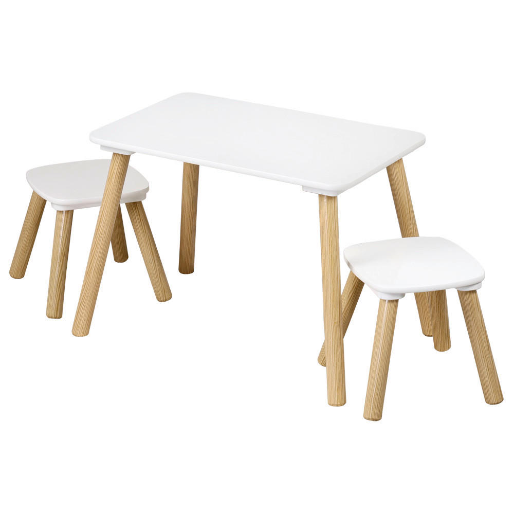 KINDERSITZGRUPPE Weiß, Kieferfarben  - Weiß/Kieferfarben, Basics, Holz/Holzwerkstoff (38/43,5/58cm) - Kesper