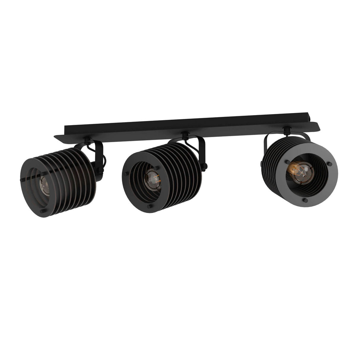 STRAHLER 57,5 cm  - Schwarz, Design, Holz/Metall (57,5cm) - Eglo