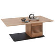 COUCHTISCH in Holz, Metall 120/70/42 cm  - Erlefarben/Schwarz, Natur, Holz/Metall (120/70/42cm) - Valnatura