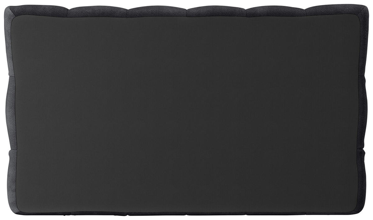 BOXBETT 180/200 cm,  in Anthrazit, gepolstertes Kopfteil, Bettkasten, Topper, H3 + H3 = fest  - Anthrazit/Schwarz, Design, Textil/Metall (180/200cm) - Ti'me