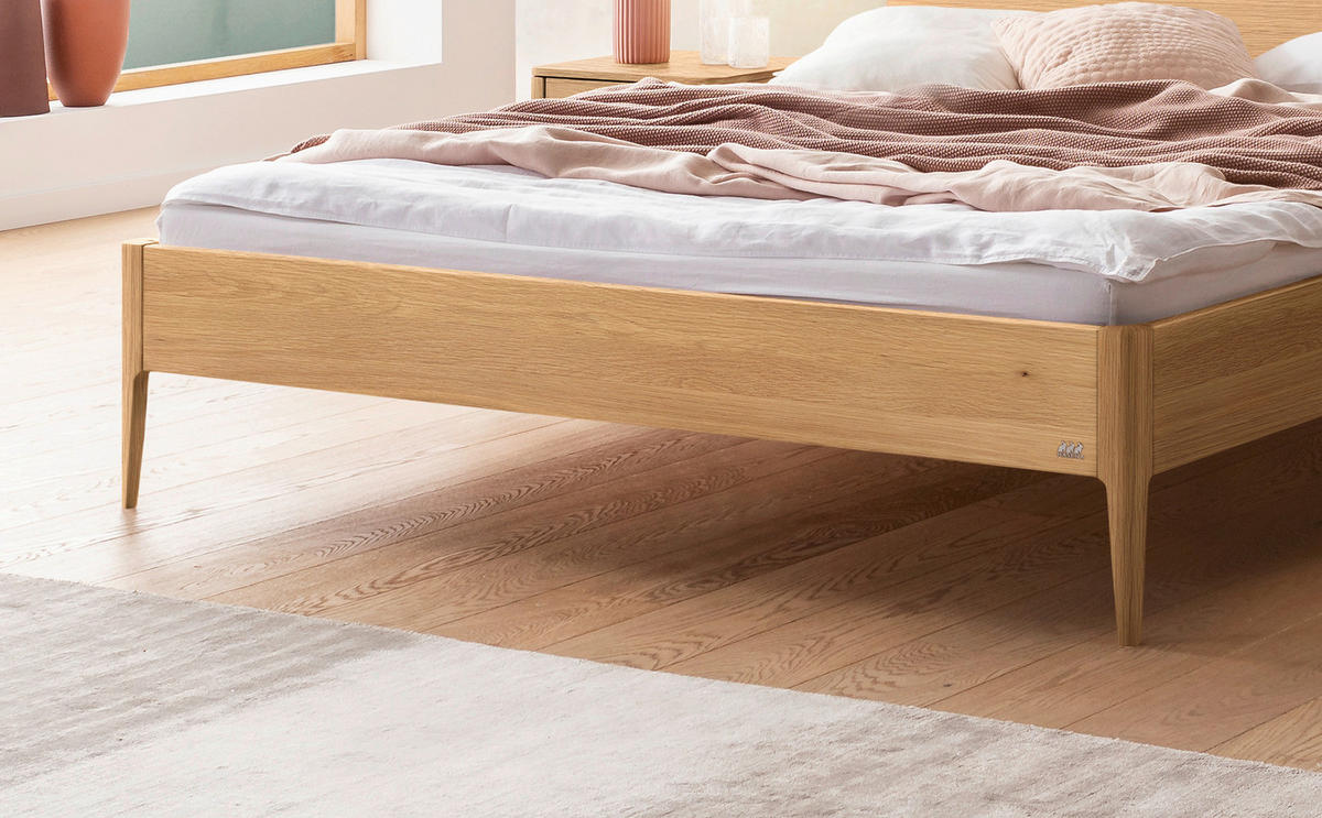 BETT 140/200 cm  in Eichefarben   - Eichefarben, Konventionell, Holz (140/200cm) - Hasena