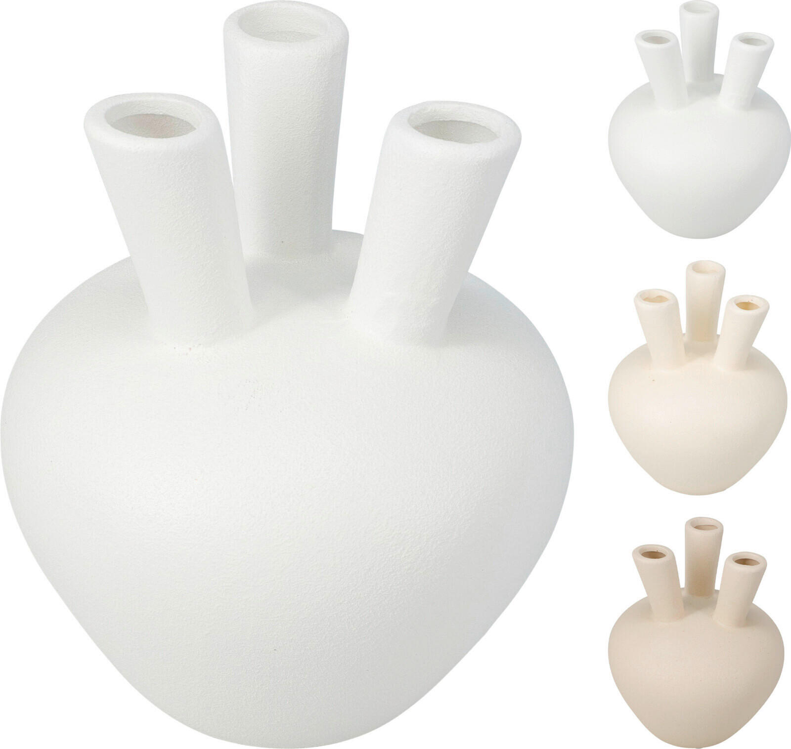 DEKOVASE  - Perlmutt/Beigebraun, Basics, Keramik (16/16/17.5cm)