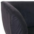 3-SITZER-SOFA Mikrofaser Anthrazit, Braun  - Anthrazit/Schwarz, KONVENTIONELL, Textil/Metall (185/79/85cm) - Carryhome