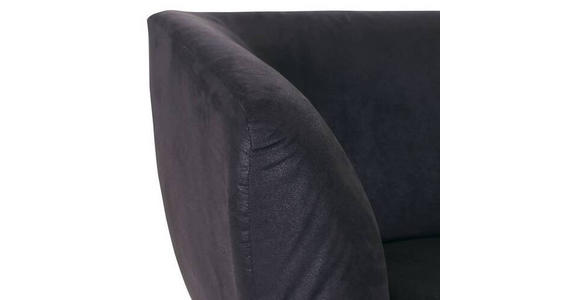 3-SITZER-SOFA Mikrofaser Braun, Anthrazit - Anthrazit/Schwarz, KONVENTIONELL, Textil/Metall (185/79/85cm) - Carryhome