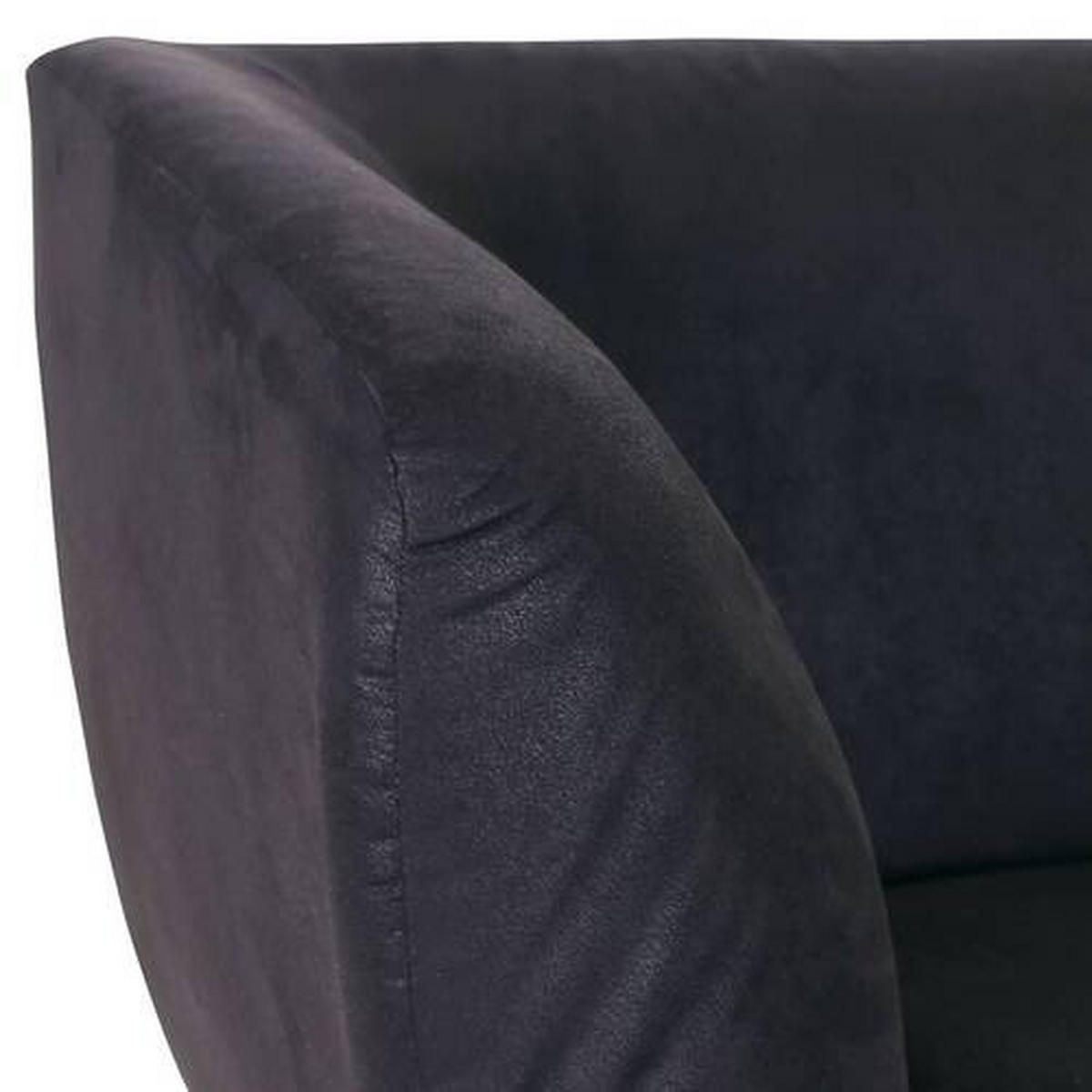 2-SITZER-SOFA in Mikrofaser Anthrazit, Braun  - Anthrazit/Schwarz, Konventionell, Textil/Metall (165/79/85cm) - Carryhome