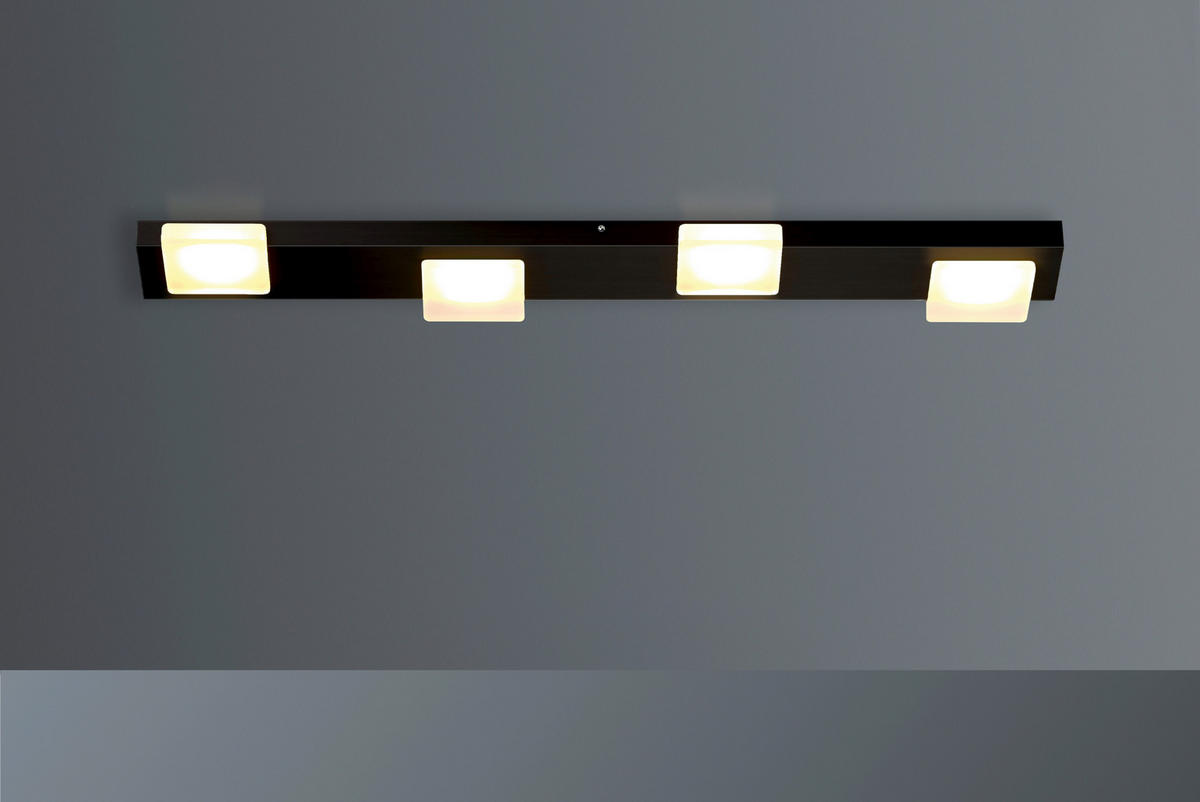 LED-DECKENLEUCHTE 72/12/3 cm   - Schwarz, Design, Metall (72/12/3cm) - BOPP