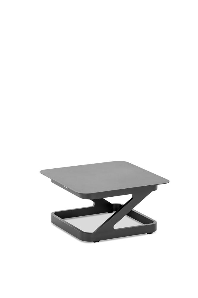 GARTENBEISTELLTISCH 60/60/31 cm Metall quadratisch  - Anthrazit, Design, Metall (60/60/31cm)