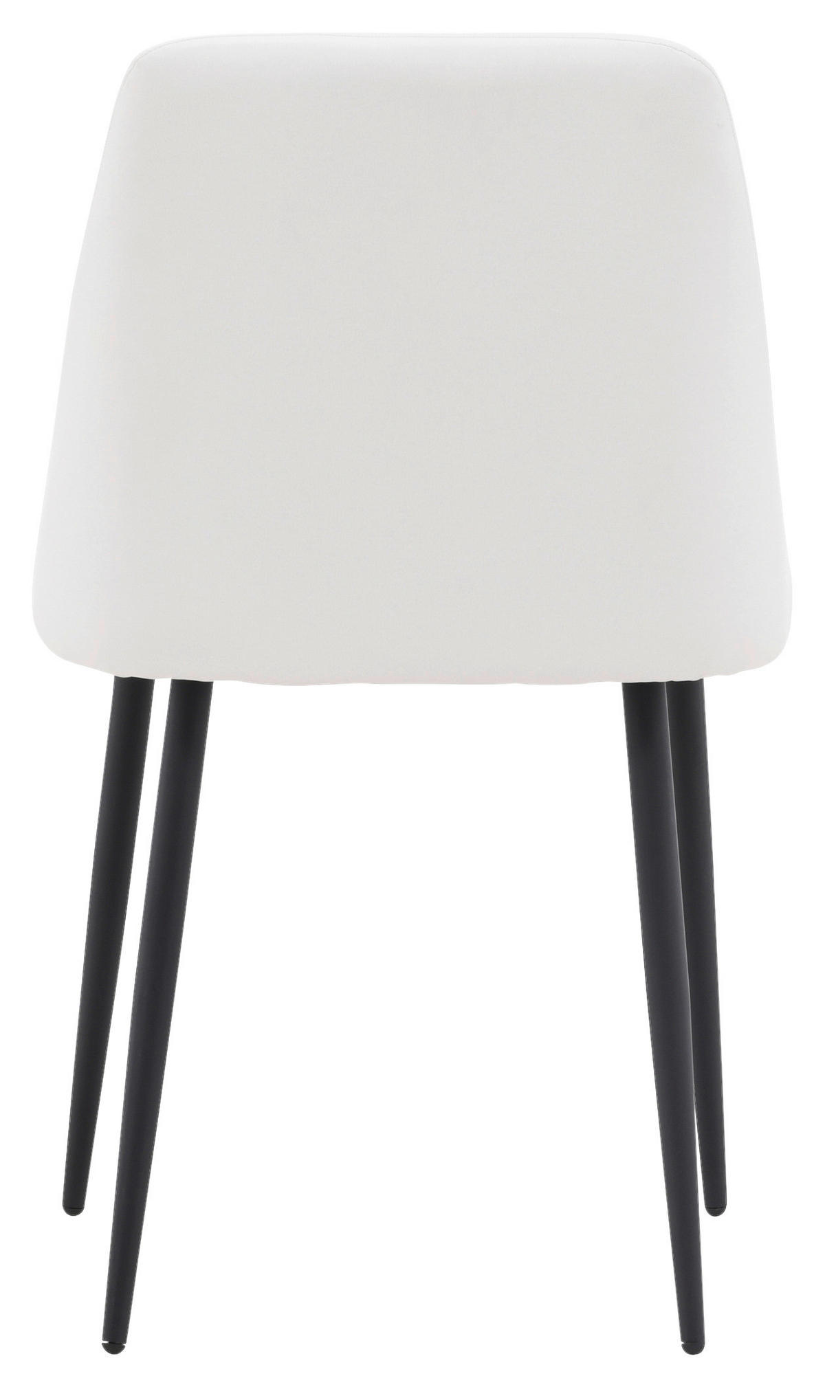 STOLSET 2 styck stål läderimitation (vegan)  - vit/svart, Design, metall/textil (49/87/56cm) - Livetastic