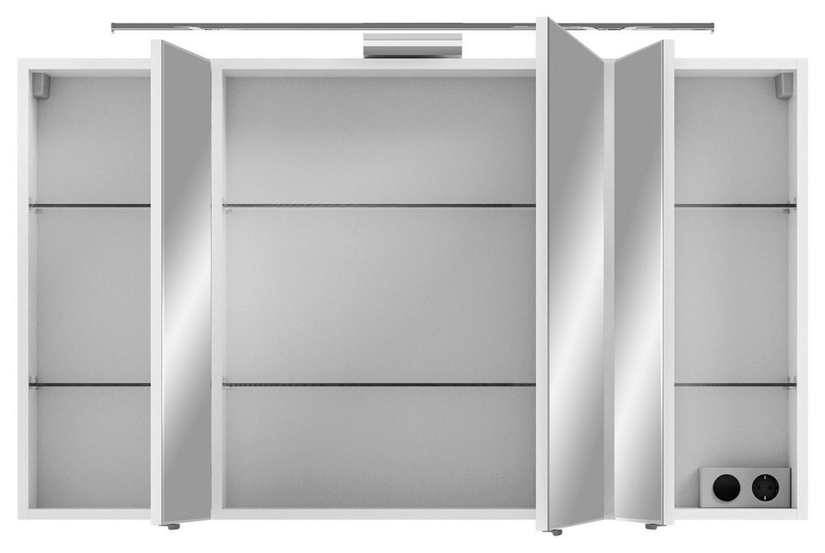 SPIEGELSCHRANK 120/70,3/17 cm  - Chromfarben/Weiß, KONVENTIONELL, Glas/Holzwerkstoff (120/70,3/17cm) - Pelipal