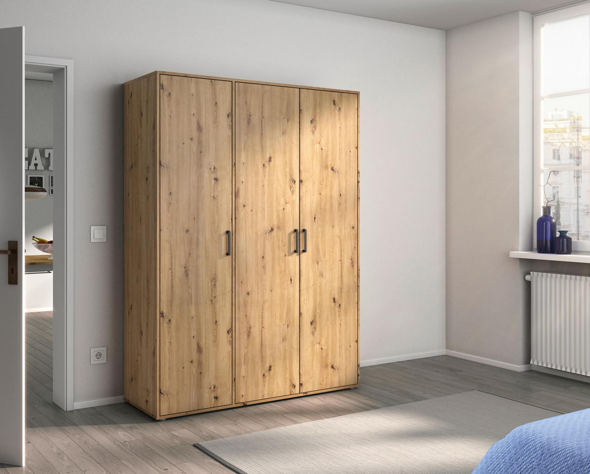 DREHTÜRENSCHRANK in Eiche Artisan  - Eiche Artisan, Modern, Holzwerkstoff/Kunststoff (140/194/53cm) - Rauch Möbel
