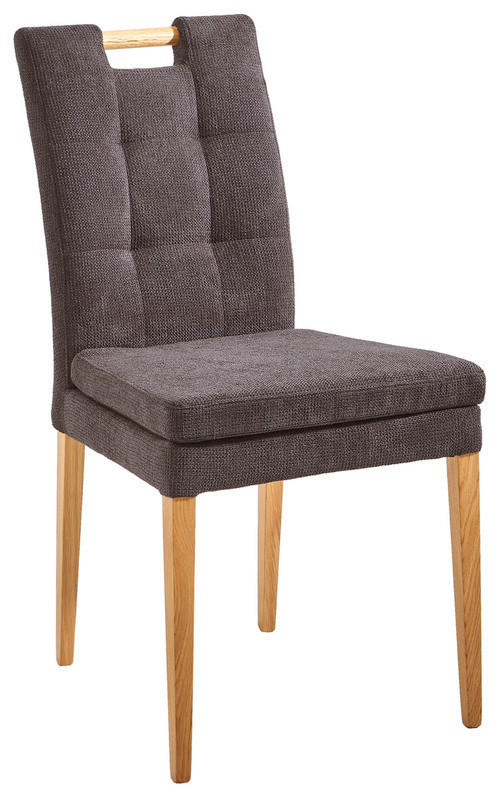STUHL  in Webstoff Holz, Textil  - Eichefarben/Anthrazit, KONVENTIONELL, Holz/Textil (47/91,5/59cm) - Cantus