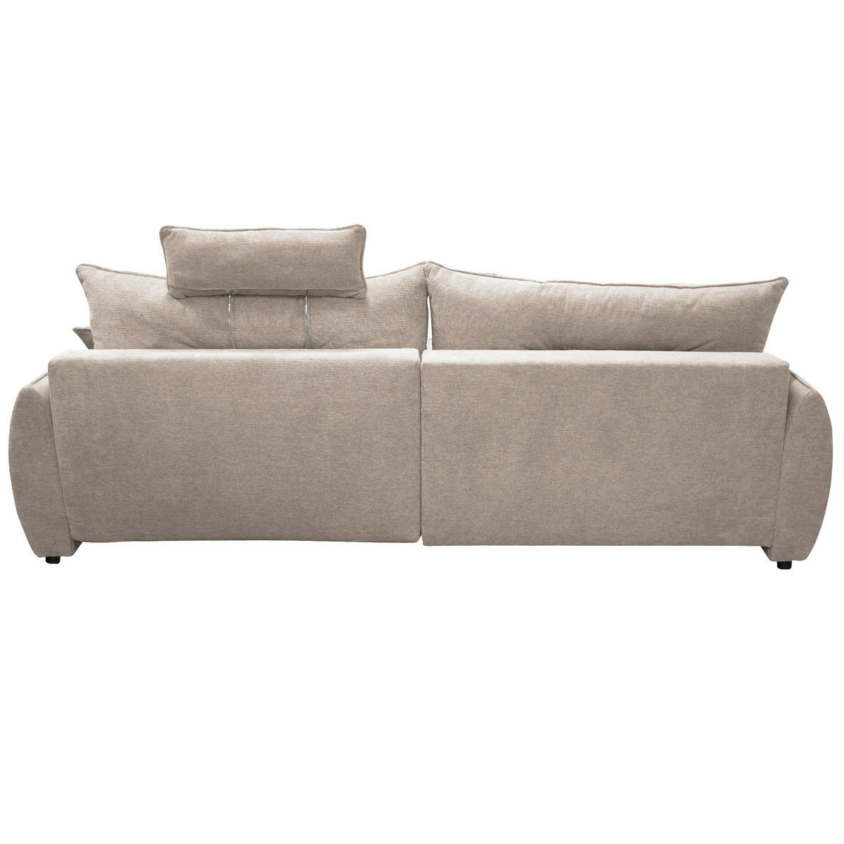 ECKSOFA  FRESH Beige Struktur  - Beige/Schwarz, Design, Kunststoff/Textil (195/264cm) - MID.YOU