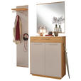 GARDEROBE 3-teilig  in 140/195/37 cm  - Taupe/Eichefarben, Design, Holz/Holzwerkstoff (140/195/37cm) - Novel