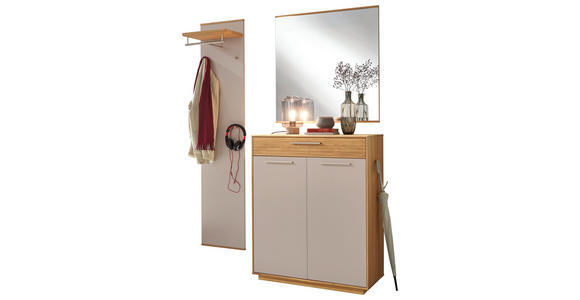 GARDEROBE 3-teilig  in 140/195/37 cm  - Taupe/Eichefarben, Design, Holz/Holzwerkstoff (140/195/37cm) - Novel