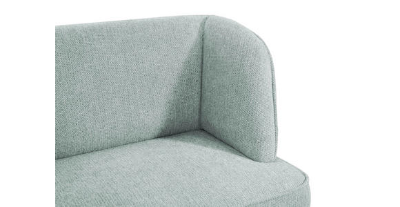 SITZBANK 205/91/66 cm Webstoff Schwarz, Türkis - Türkis/Schwarz, Design, Textil/Metall (205/91/66cm) - Novel