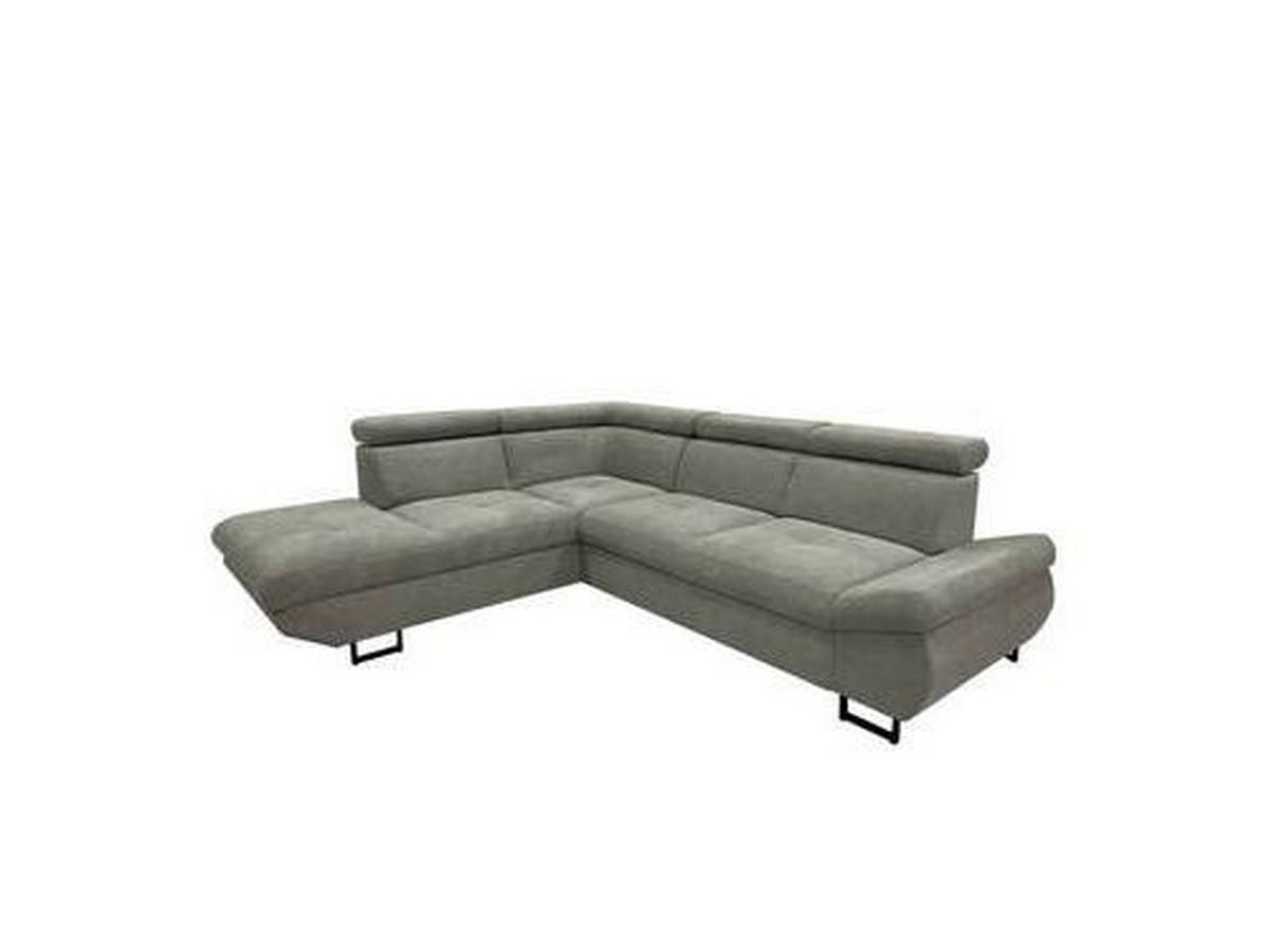 SJEDEĆA GARNITURA tekstil  siva   - siva/crna, Moderno, tekstil/metal (241/274cm) - Hom`in