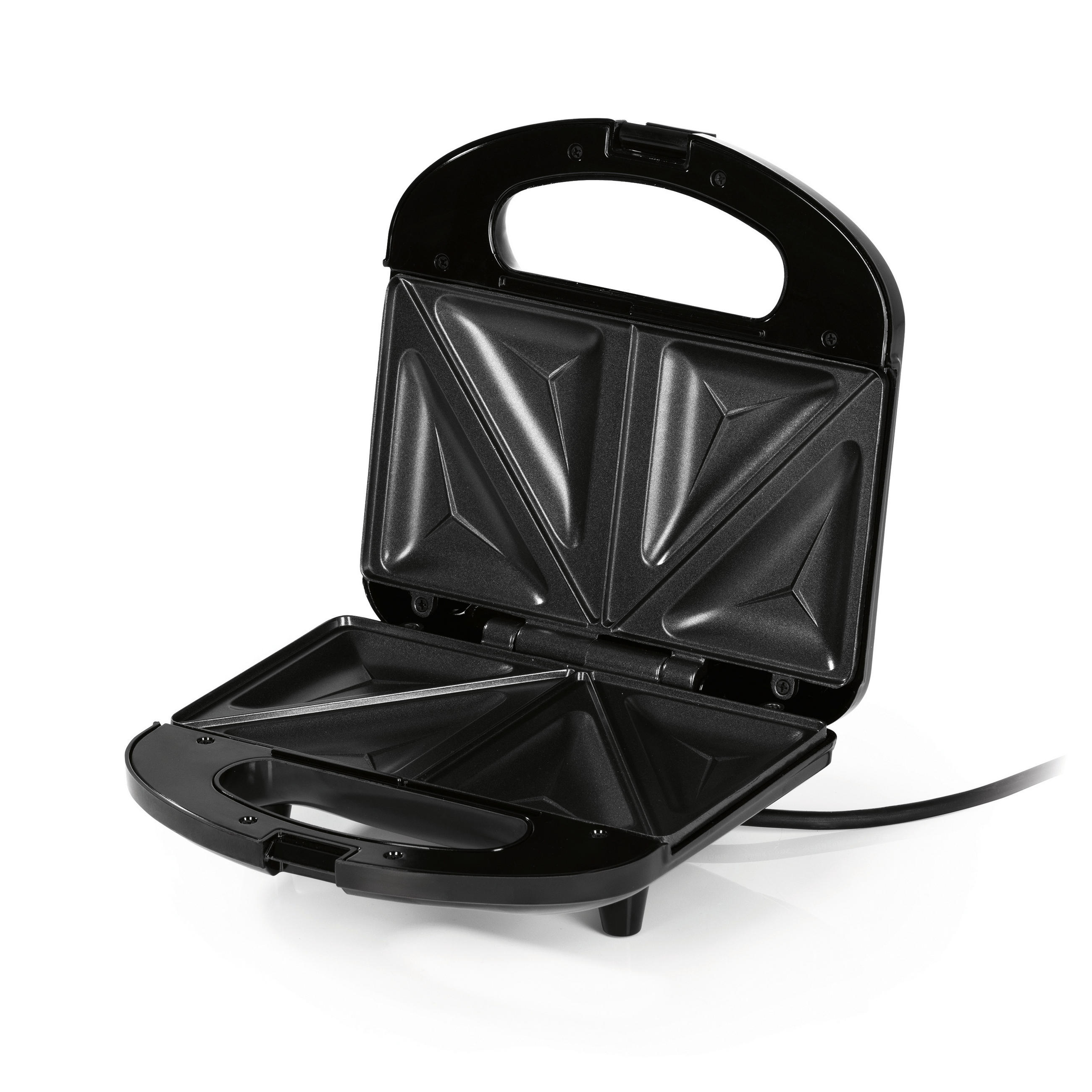 SANDWICHTOASTER GOURMETmaxx  - Schwarz, Basics, Kunststoff/Metall (21,4/21,3/8,8cm)