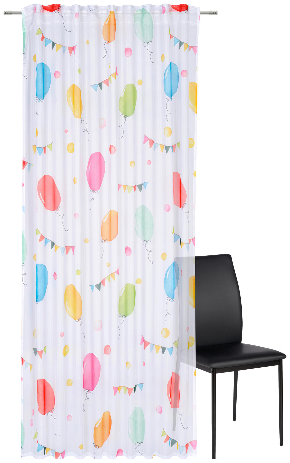 HOTOVÝ ZÁVES, polopriehľadné, 140/245 cm - viacfarebná, Basics, textil (140/245cm) - Ben'n'jen