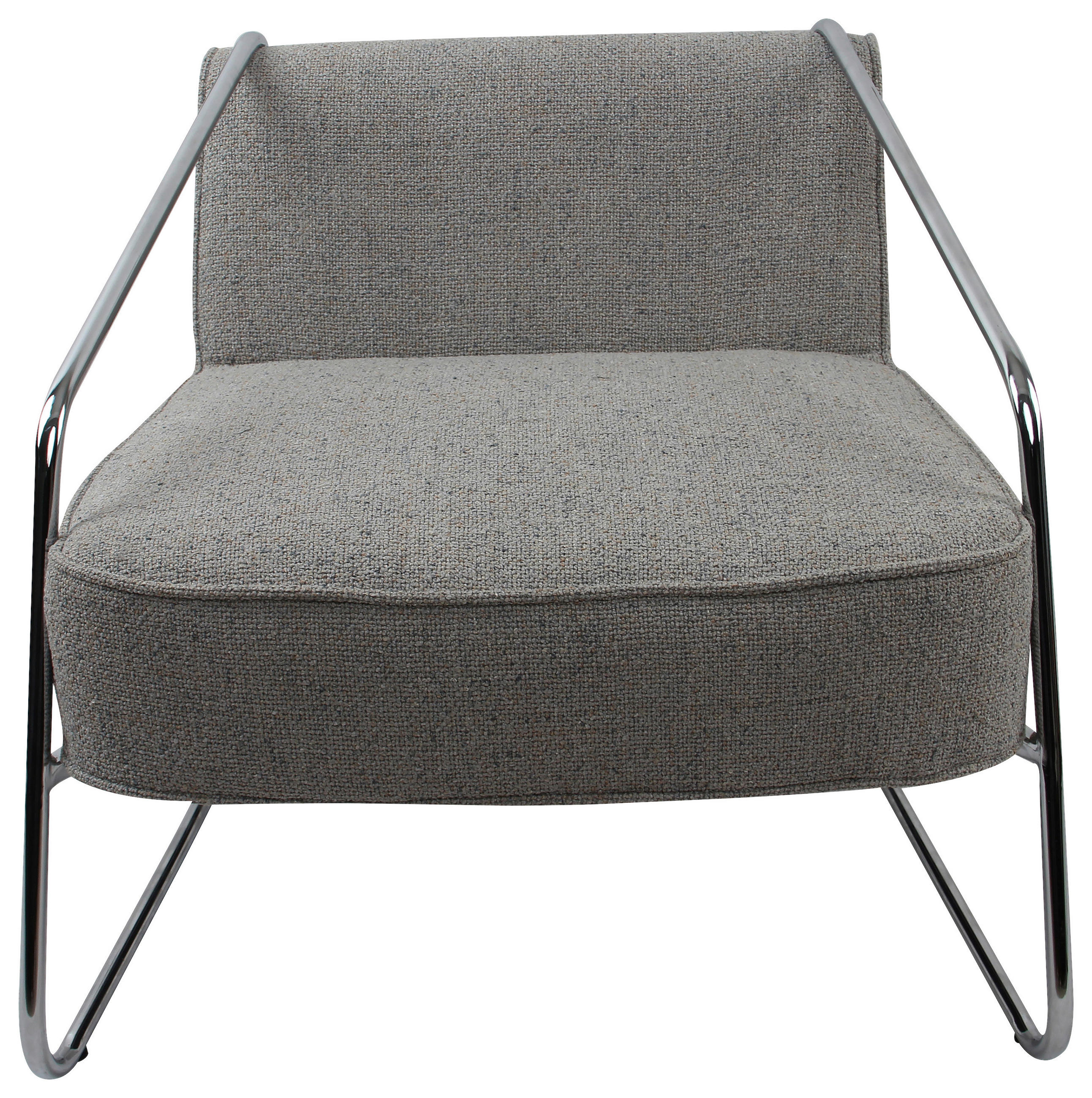 DESIGNSESSEL in Webstoff Beige  - Chromfarben/Beige, MODERN, Textil/Metall (62/85/65cm) - Livetastic