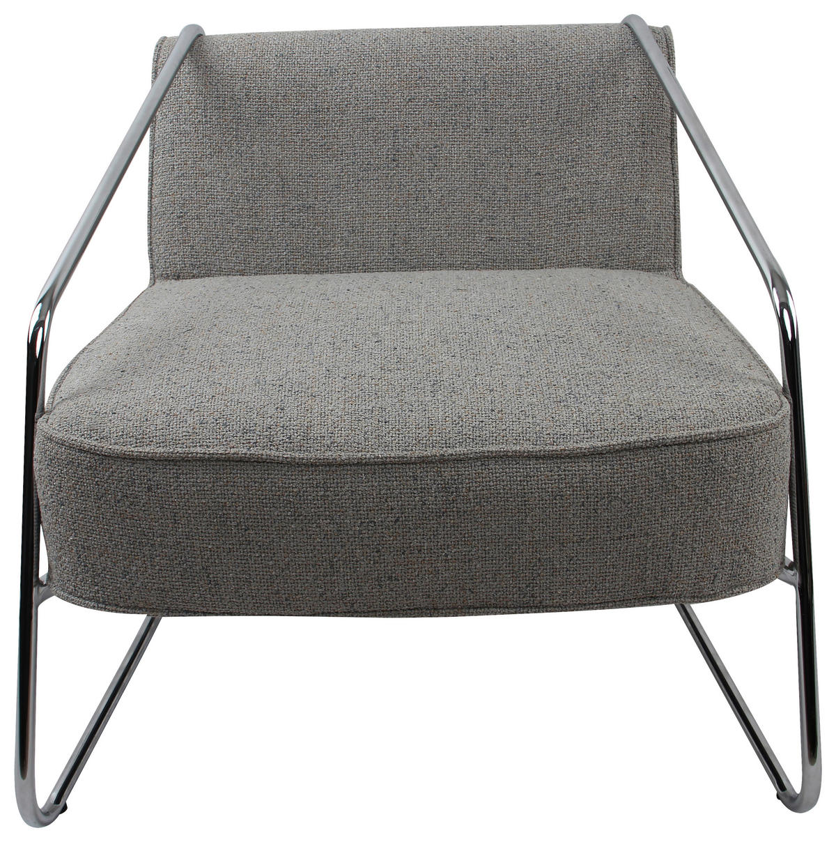 DESIGNSESSEL in Webstoff Beige  - Chromfarben/Beige, MODERN, Textil/Metall (62/85/65cm) - Livetastic