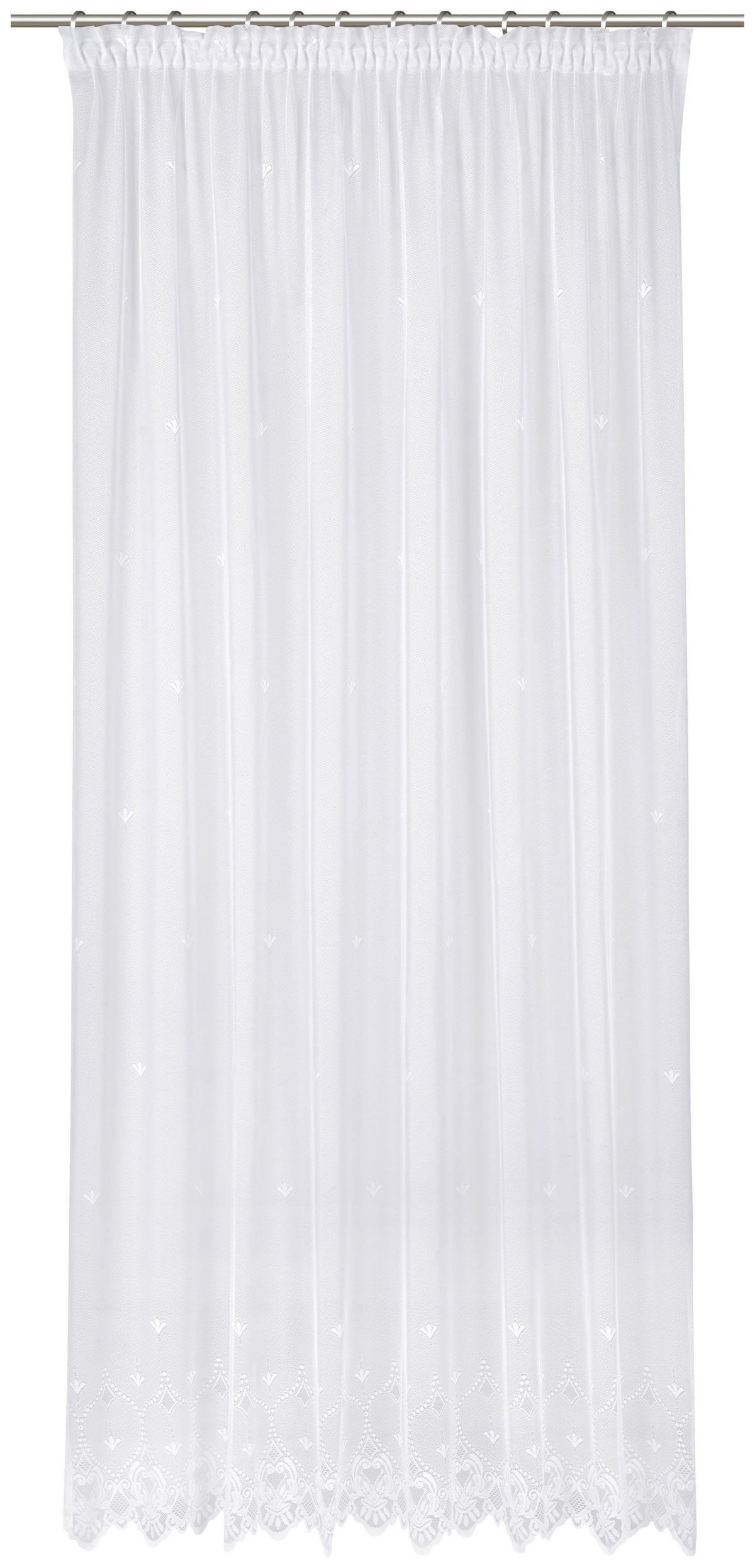 ZÁCLONA, polopriehľadné, 280 cm - biela, Konventionell, textil (280cm) - Esposa