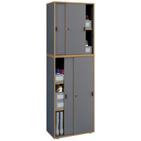 SKOSKÅP  i 60/183/37 cm  - vit/honungsek, Design, trämaterial/plast (60/183/37cm) - MID.YOU