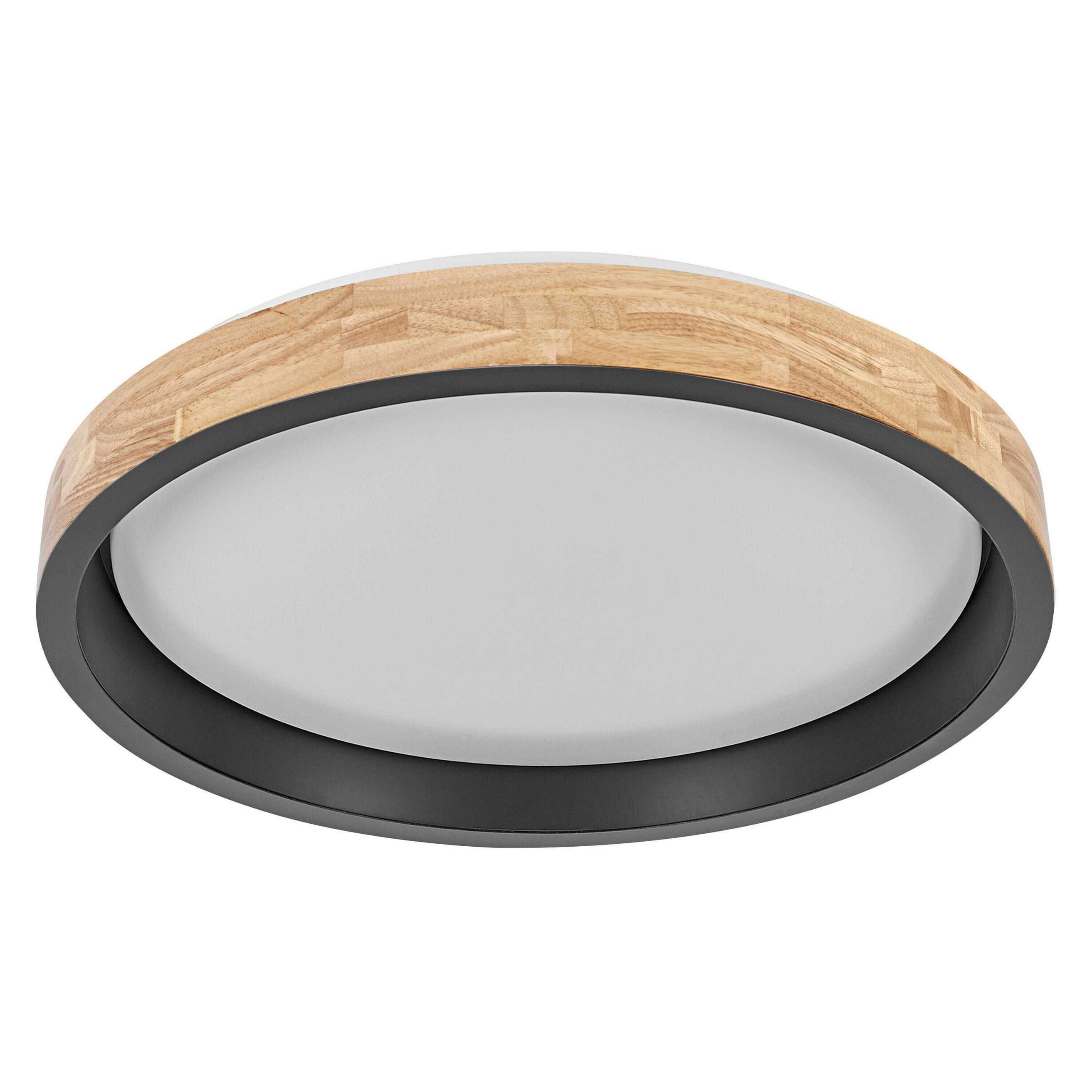 LED-DECKENLEUCHTE 51/8,5 cm  - Schwarz/Naturfarben, Natur, Holz/Kunststoff (51/8,5cm)