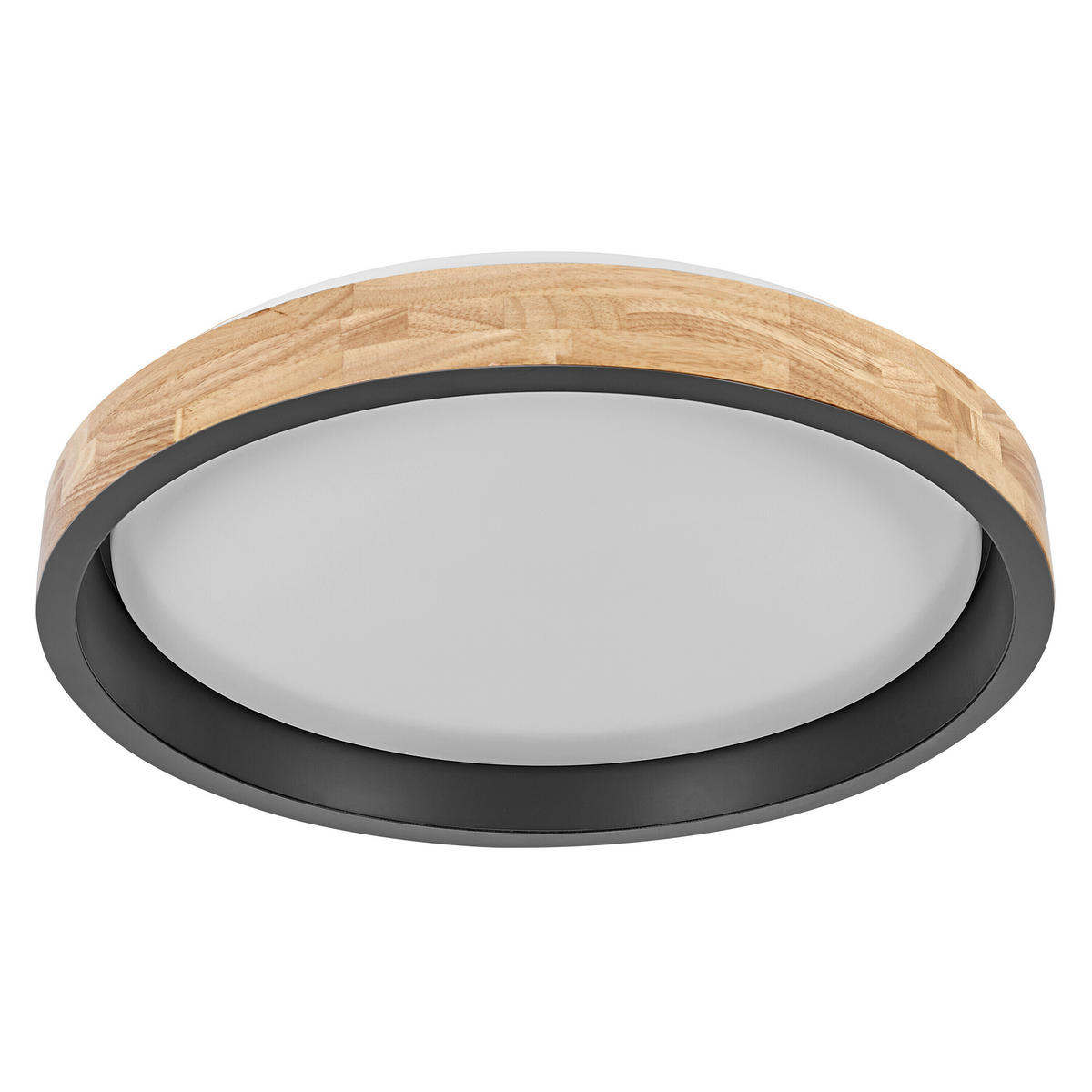 LED-DECKENLEUCHTE 51/8,5 cm  - Schwarz/Naturfarben, Natur, Holz/Kunststoff (51/8,5cm)