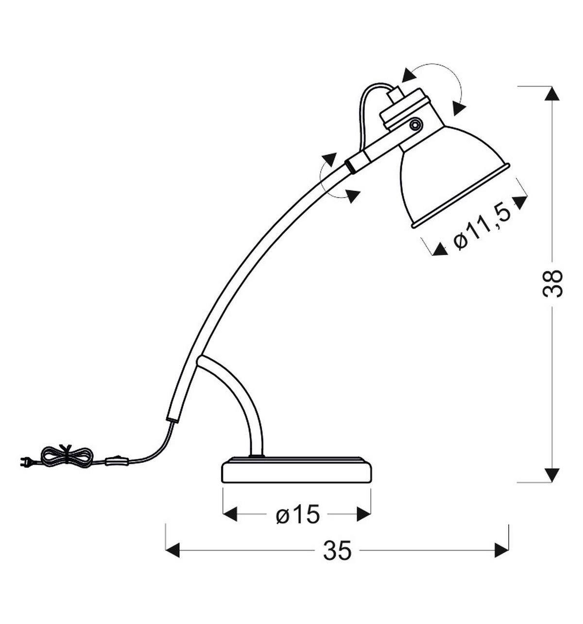 BORDSLAMPA 16/25/41 cm   - vit, Basics, metall (16/25/41cm)