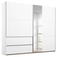 SCHWEBETÜRENSCHRANK 218/210/59 cm 2-türig Weiß  - Alufarben/Weiß, Design, Holzwerkstoff/Metall (218/210/59cm) - Rauch Möbel