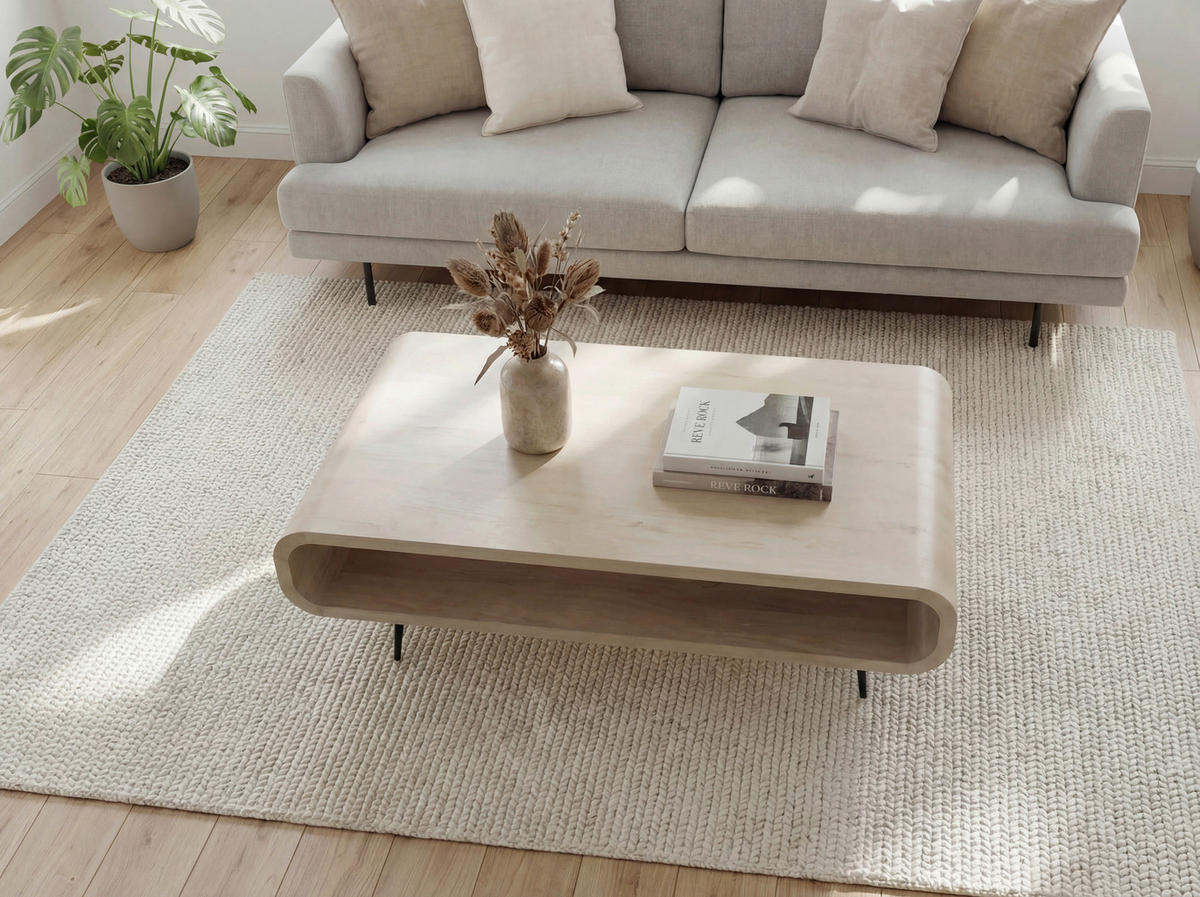 DOHÁNYZÓASZTAL fa 90/55/30 cm   - fekete/fehér, Design, fa/fém (90/55/30cm) - Livetastic