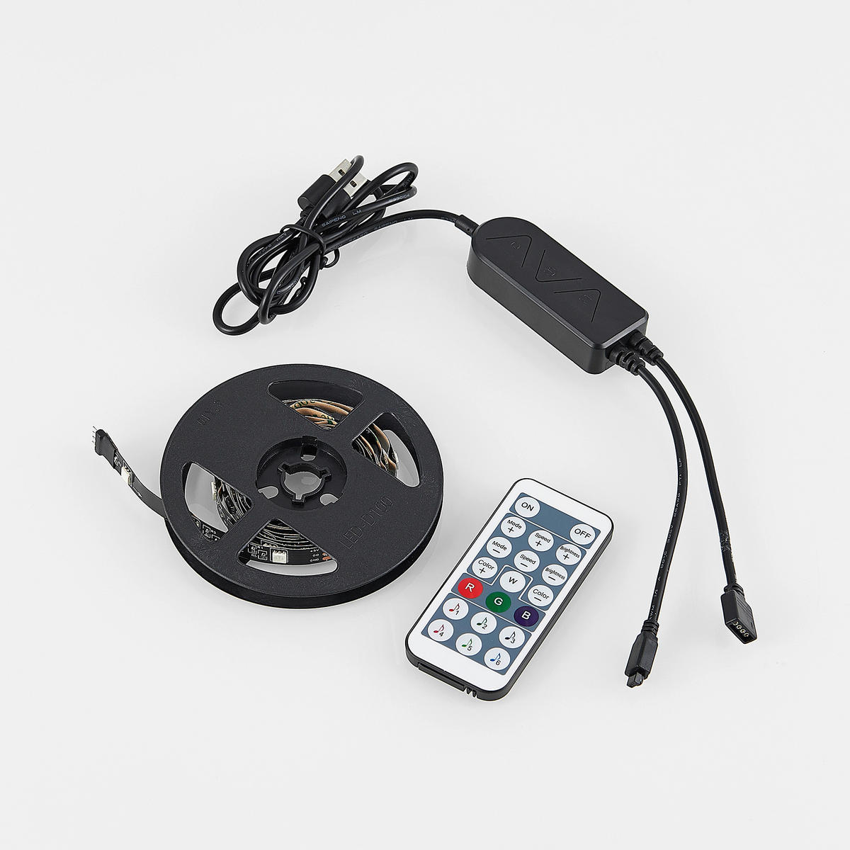 LED PÁSIK,  - čierna, Basics, plast (120/0,3/1,0cm)