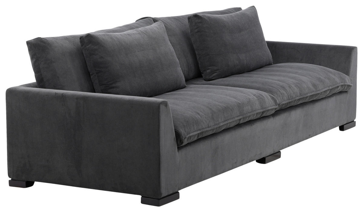 3-SITS SOFFA i mörkgrå  - mörkgrå, Design, trä/textil (270/82/105cm) - Livetastic