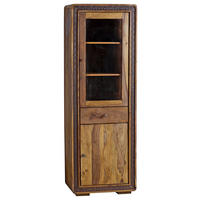 VITRINE  in teilmassiv Akazie Sheeshamfarben, Kupferfarben - Sheeshamfarben/Naturfarben, LIFESTYLE, Glas/Holz (60/175/40cm) - Landscape