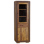 VITRINE  in teilmassiv Akazie Sheeshamfarben, Kupferfarben - Sheeshamfarben/Naturfarben, LIFESTYLE, Glas/Holz (60/175/40cm) - Landscape
