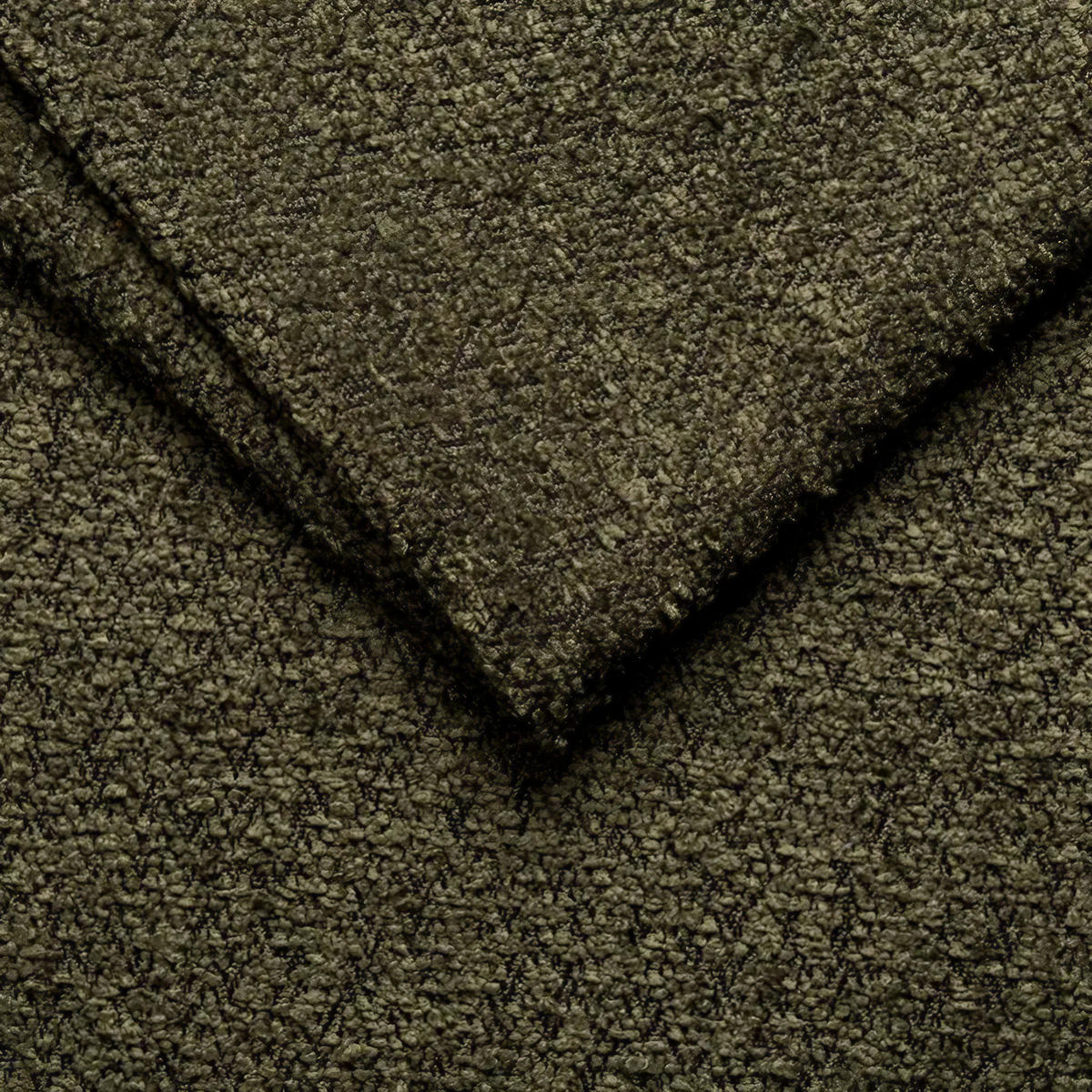 2,5-SITZER  in Chenille Dunkelgrün  - Dunkelgrün/Schwarz, KONVENTIONELL, Textil/Metall (200/84/99cm) - Carryhome