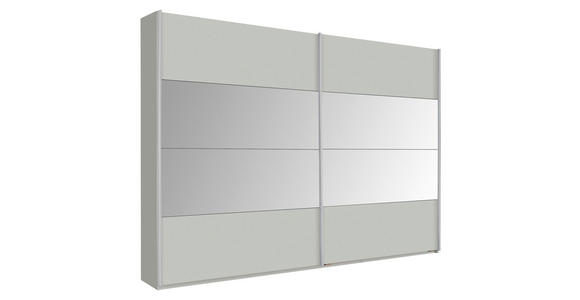 SCHWEBETÜRENSCHRANK 271/210/62 cm 2-türig Grau  - Grau, KONVENTIONELL, Glas/Holzwerkstoff (271/210/62cm) - Carryhome