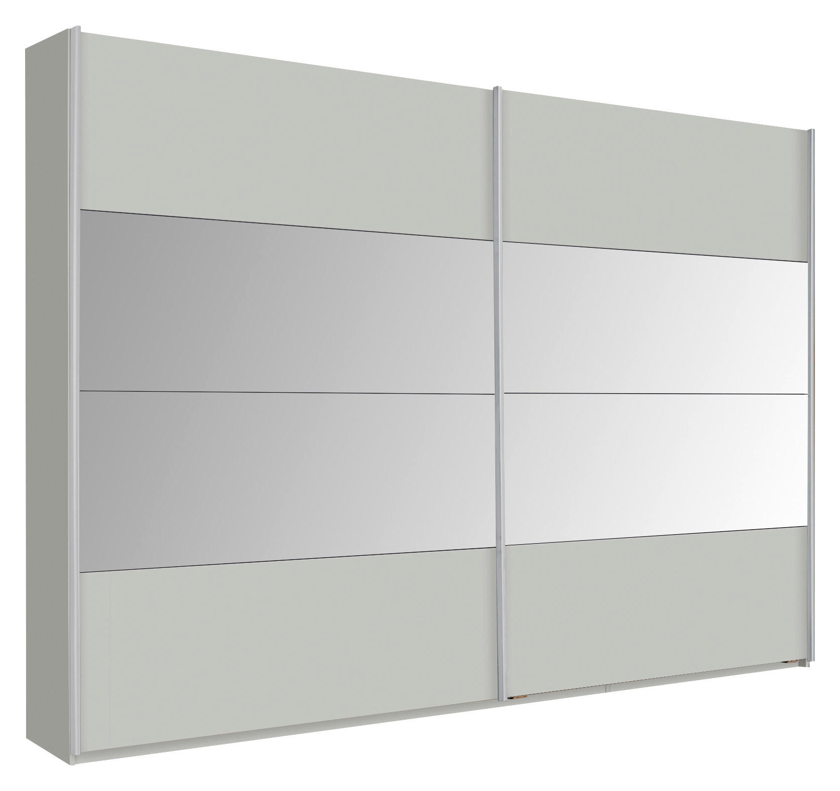 SCHWEBETÜRENSCHRANK in Grau  - Grau, Konventionell, Glas/Holzwerkstoff (271/210/62cm) - Xora